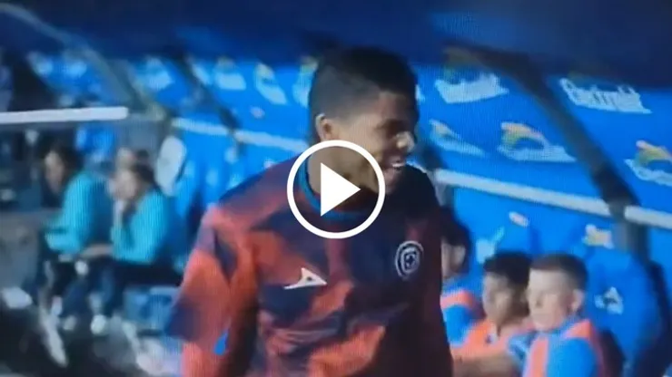 El colombiano no se contuvo tras el gol de Rodríguez.