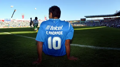 Torreon Coahuila. 1 Junio 2008. Estadio Corona. Santos de Torreon vs Cruz Azul. en juego de vuelta de la Final del Torneo Clausura 2008 del Futbol Mexicano. Edgar Andrade en lamento. (Foto:Mario Castillo/JAM MEDIA)