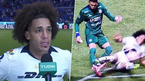 Kevin Mier se lesionó tras una dura entrada de Adalberto Carrasquilla.