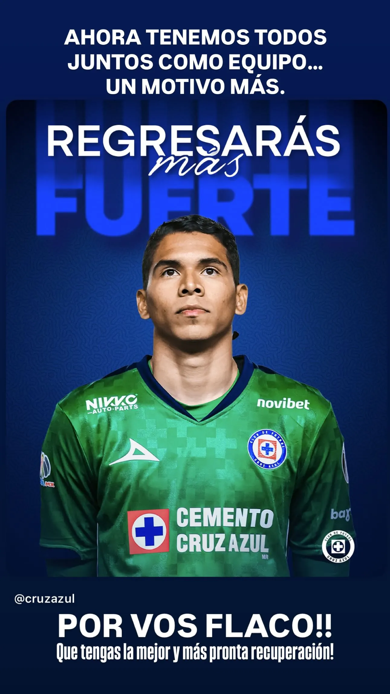 Mensaje de Larcamón en redes sociales