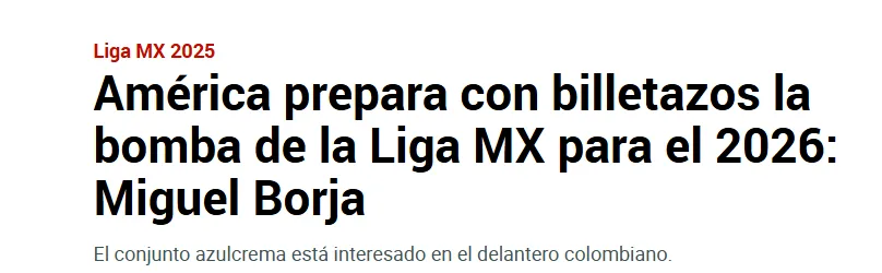 Información del diario Marca en su edición para México