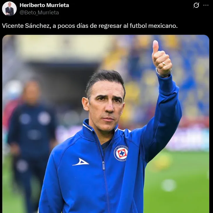 Vicente Sánchez regresaría al futbol mexicano. (@beto_murrieta)