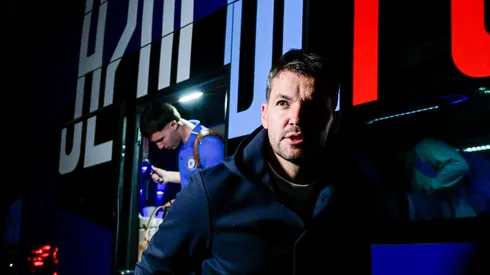 Ciudad de México, 25 de octubre de 2025. Nicolás Larcamón, director técnico, durante el partido correspondiente a la jornada 15 del torneo Apertura 2025 de la Liga BBVA MX, entre la Máquina Celeste del Cruz Azul y los Rayados del Monterrey, realizado en el estadio Olímpico Universitario. Foto: Imago7/ Alexis Chavez