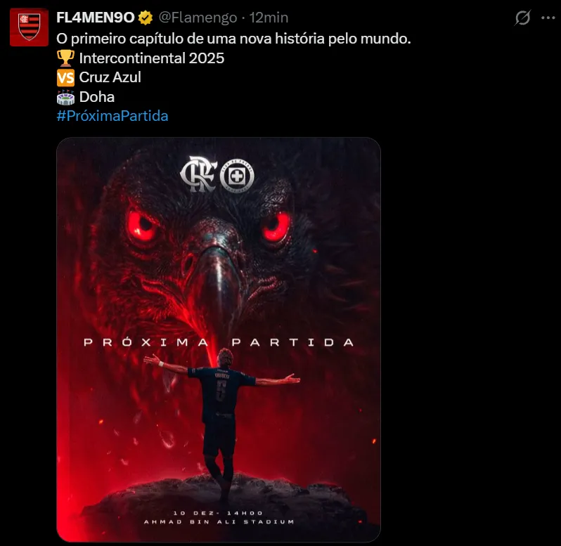 Flamengo promocionó con Orozco Chiquete el partido ante Cruz Azul. (@Flamengo)