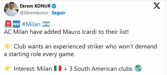 Información de Konur en X