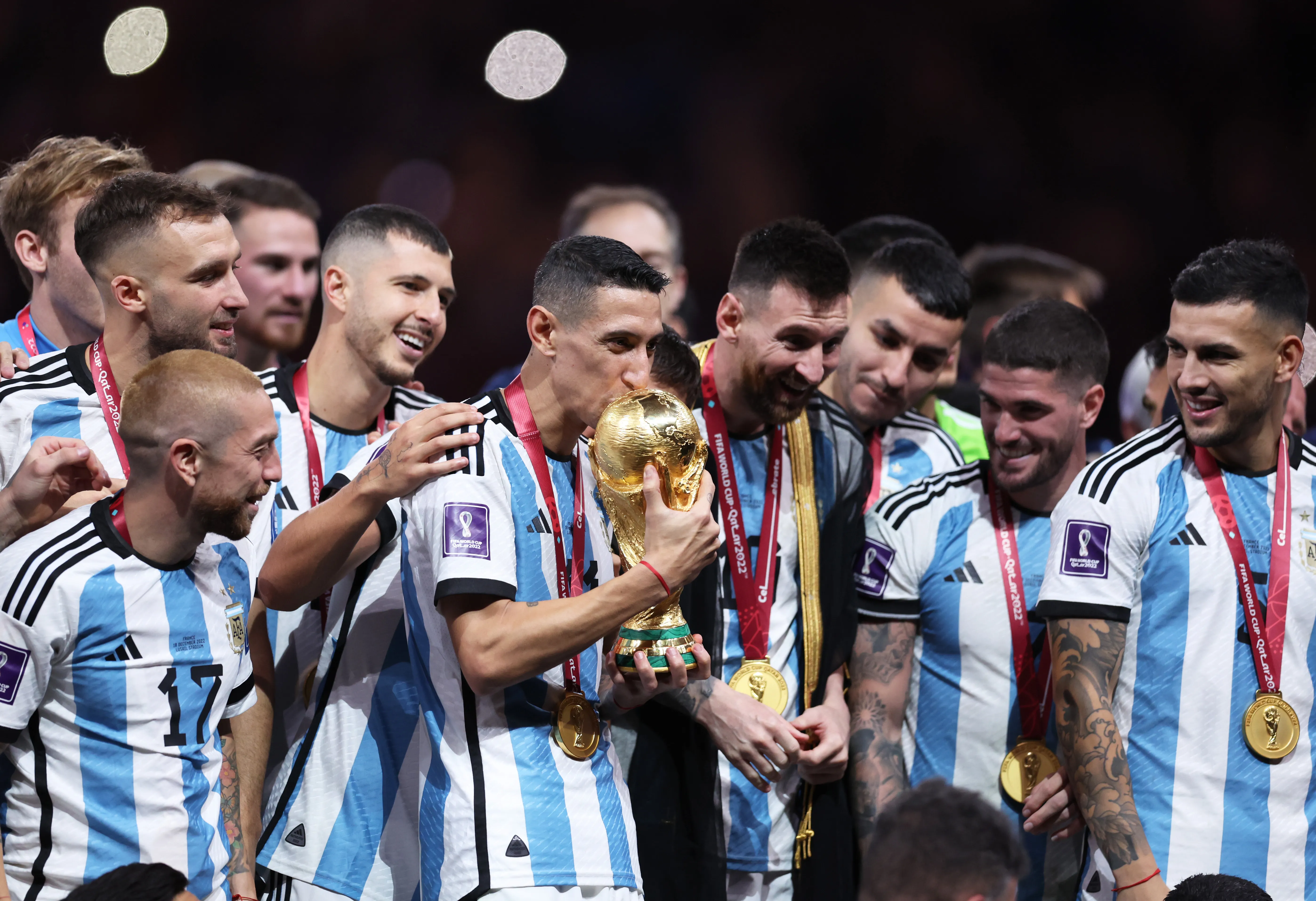 Ángel Di María fue fundamental en la conquista del Mundial 2022 para Argentina (Getty Images)