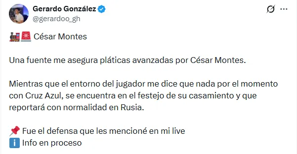 Gerardo González, periodista de Vamos Azul, dio la primicia del posible fichaje