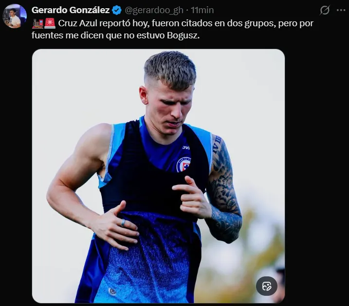 Mateusz Bogusz no reportó con Cruz Azul. (@gerardoo_gh)