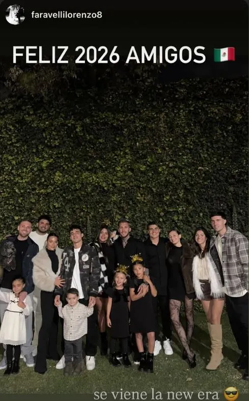 Los argentinos de Cruz Azul recibieron juntos el 2026 (Instagram)