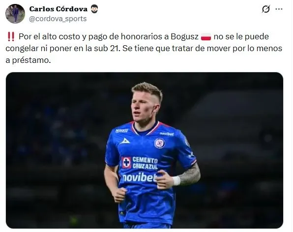 Las razones por las que Mateusz Bogusz no sería registrado en la Sub-21 (X)