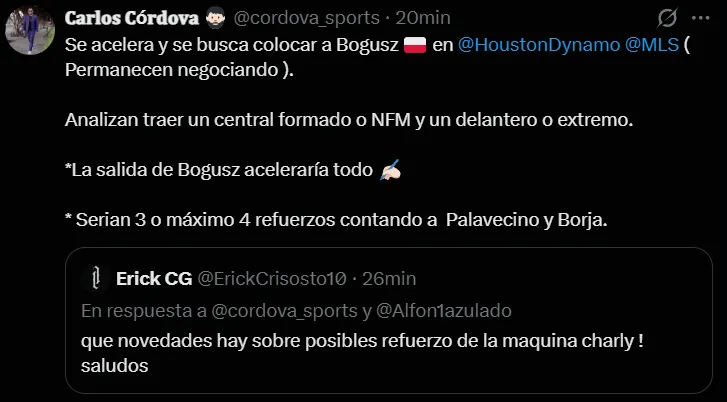 Carlos Córdova habló sobre el mercado de Cruz Azul. (X)