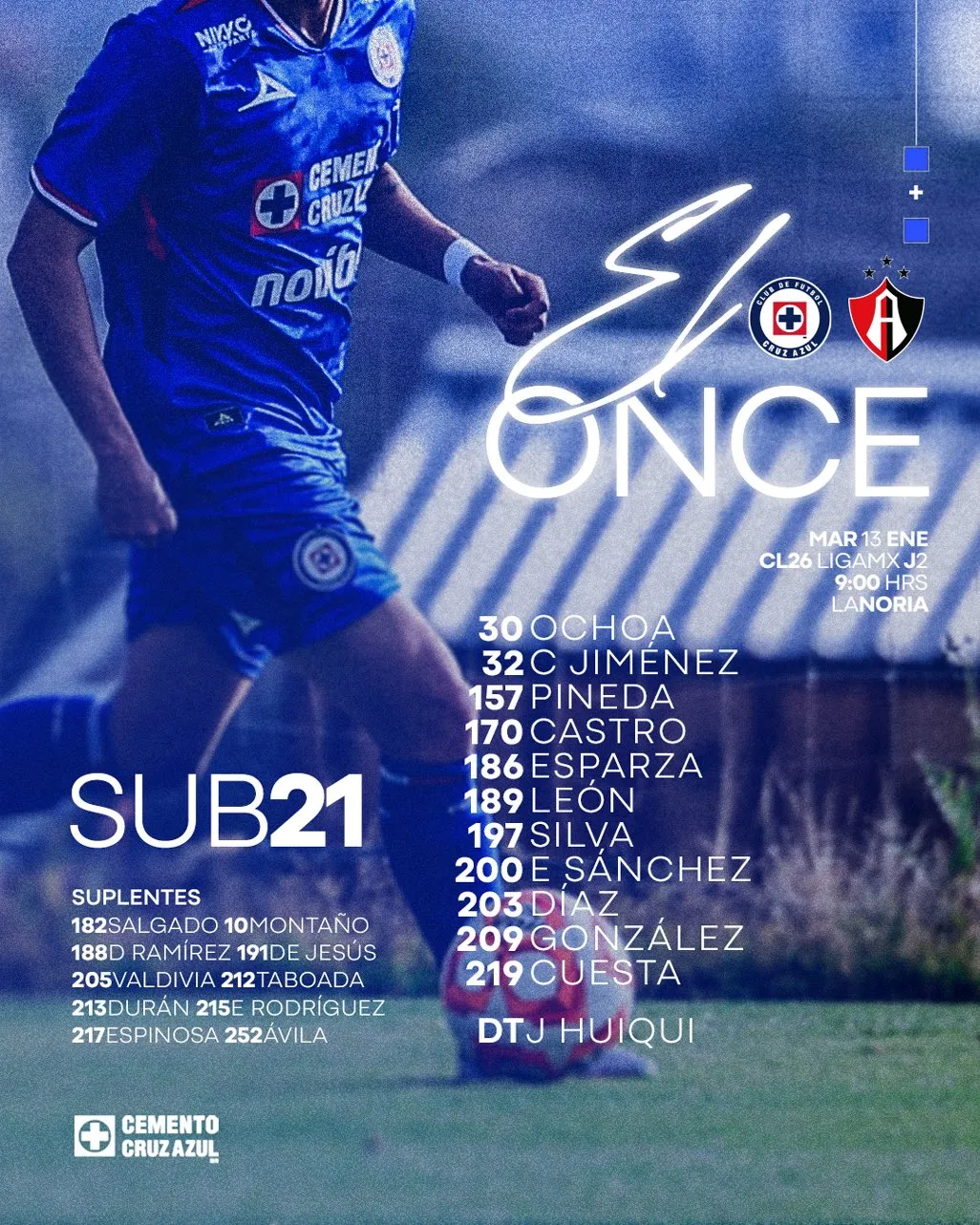 Andrés Montaño volvió a estar en un partido oficial. (@CruzAzul)