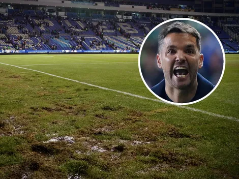 La fuerte expresión de Larcamón al tocar el campo de juego del Cuauhtémoc