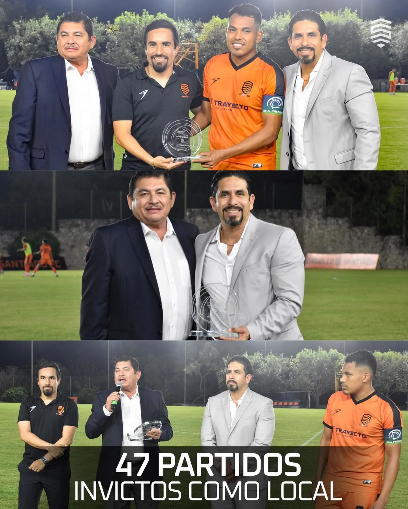 La foto oficial de Santiago FC tras igualar el récord de Cruz Azul. (Facebook Santiago FC)