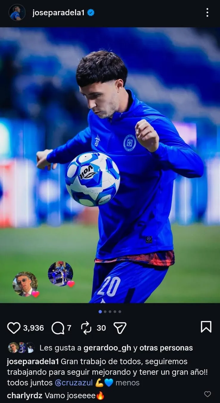 El post de Paradela tras el inicio del Clausura 2026. (@joseparadela1)