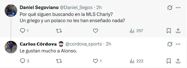 Respuesta de Carlos Córdova en X