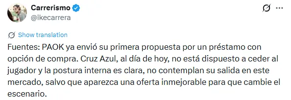 Información de Ike Carrera