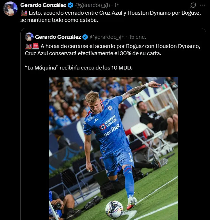 Mateusz Bogusz se va de Cruz Azul. (@gerardoo_gh)