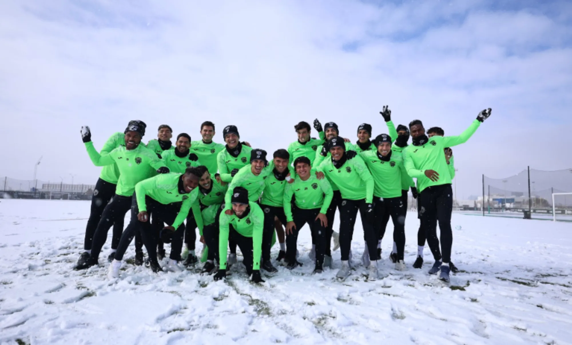 Plantel de Juárez en el entrenamiento del domingo (Juárez)