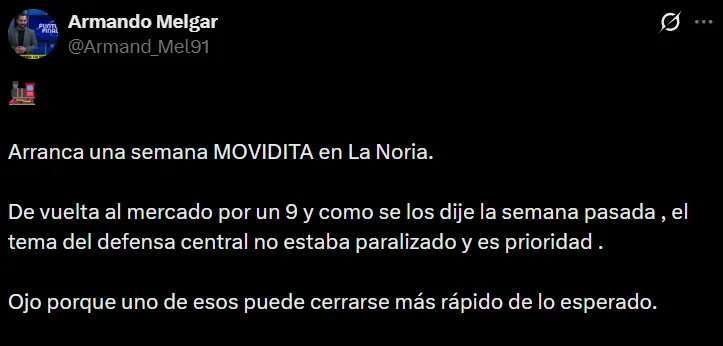 Armando Melgar da esperanzas de refuerzos al mundo Cruz Azul. (@armand_mel91)