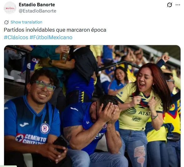 Publicación de la cuenta oficial del Azteca