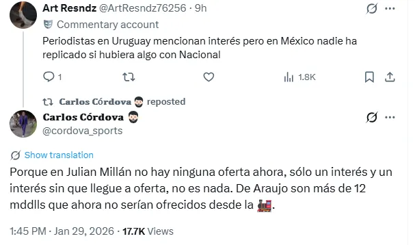 Información de Carlos Córdova