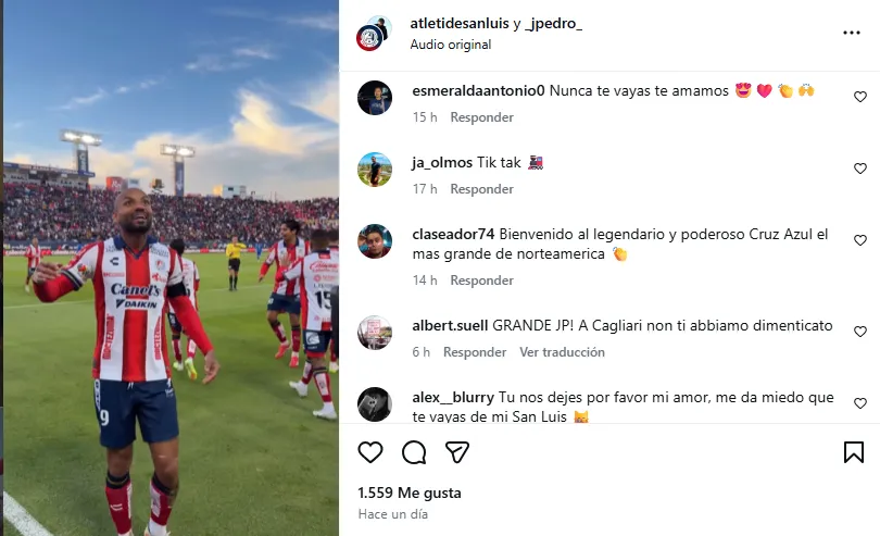 Mensajes de la afición para Joao Pedro