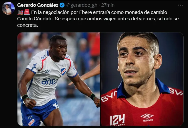 Camilo Cándido sería moneda de cambio para fichar a Ebere(@gerardoo_gh)