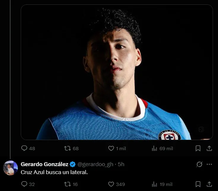 Cruz Azul busca lateral derecho. (@gerardoo_gh)