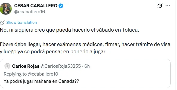Comentario de César Caballero