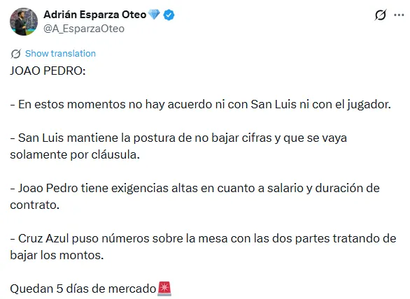 Información de Adrián Esparza Oteo