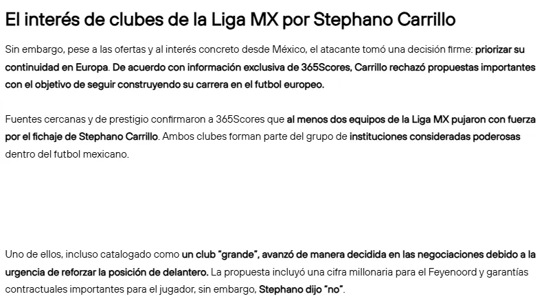 Información de 365Socres