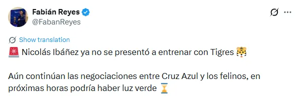 Información de Fabián Reyes