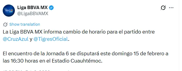 Comunicado de la Liga MX