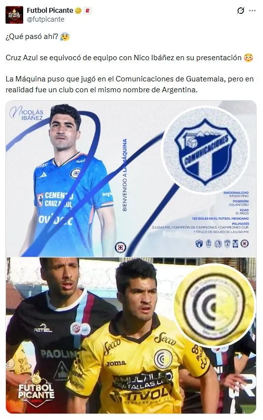 La equivociación de Cruz Azul en la presentación de Nico Ibáñez (X)