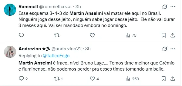 Comentarios en redes sociales