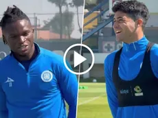 Divertida presentación a Christian Ebere y Nico Ibáñez en Cruz Azul