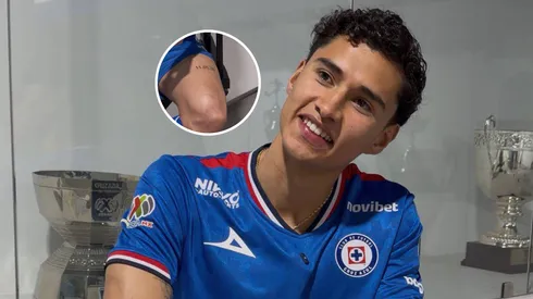 El tatuaje de Jeremy Márquez que tiene a Cruz Azul como protagonista