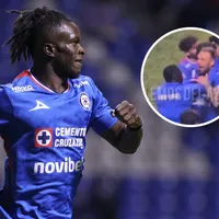 ¡Personajazo! El festejo alocado de Christian Ebere con Rodolfo Rotondi