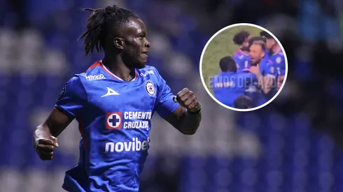 Christian Ebere, eufórico en el final del Cruz Azul – Chivas.