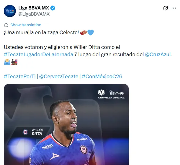 Publicación de la Liga MX