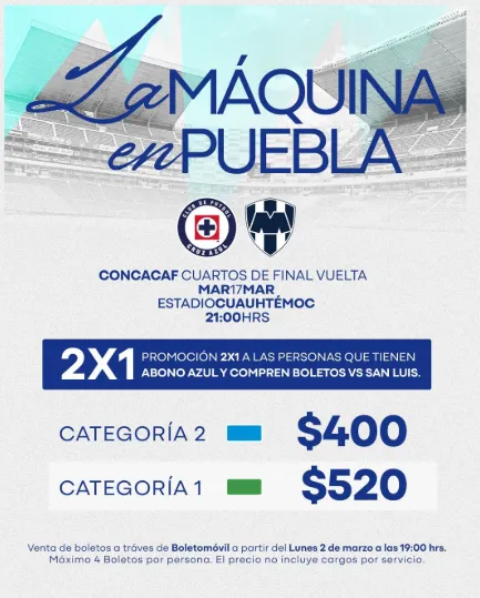 Promoción de Cruz Azul de cara a la Concachampions