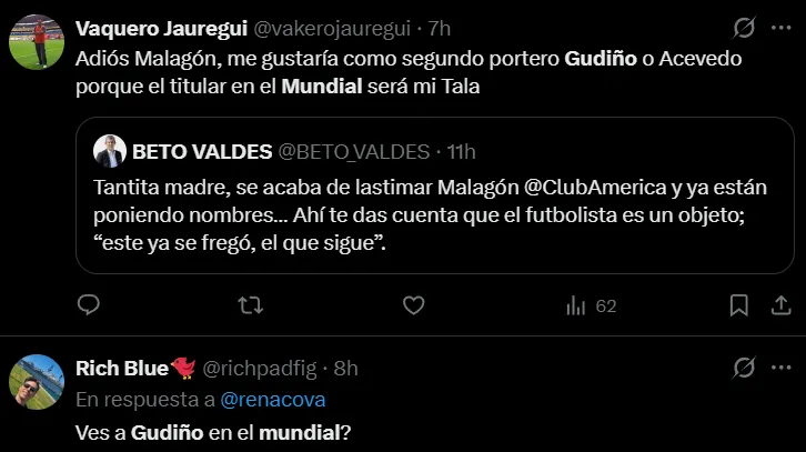Las redes piden a Gudiño para el Mundial 2026. (X)