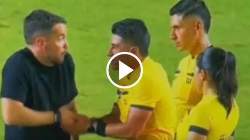 No se vio por TV: el encontronazo de Nicolás Larcamón con los árbitros
