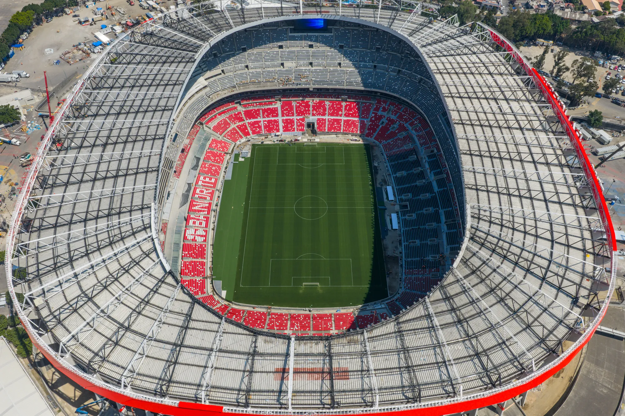 El Estadio Banorte entró en su etapa final de remodelación para albergar la Copa del Mundo (Getty)