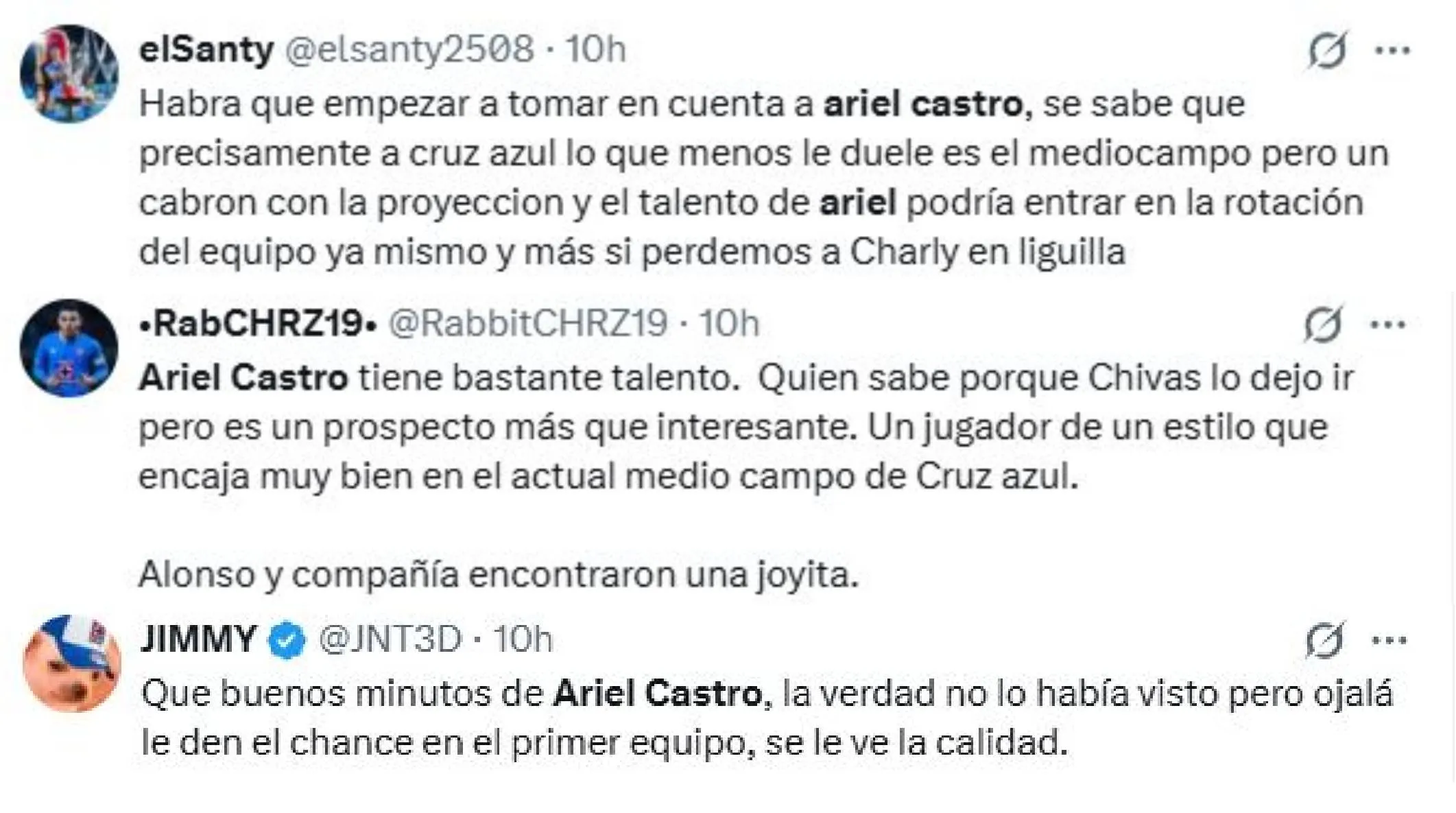 La afición se cautivó con el debut de Ariel Castro en Cruz Azul (X)