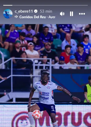 Publicación de Christian Ebere en redes sociales