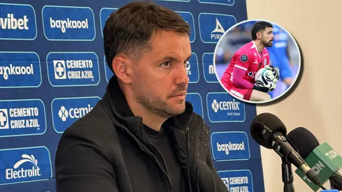 Al estratega celeste parece que no le gustó nada el desempeño de su arquero.