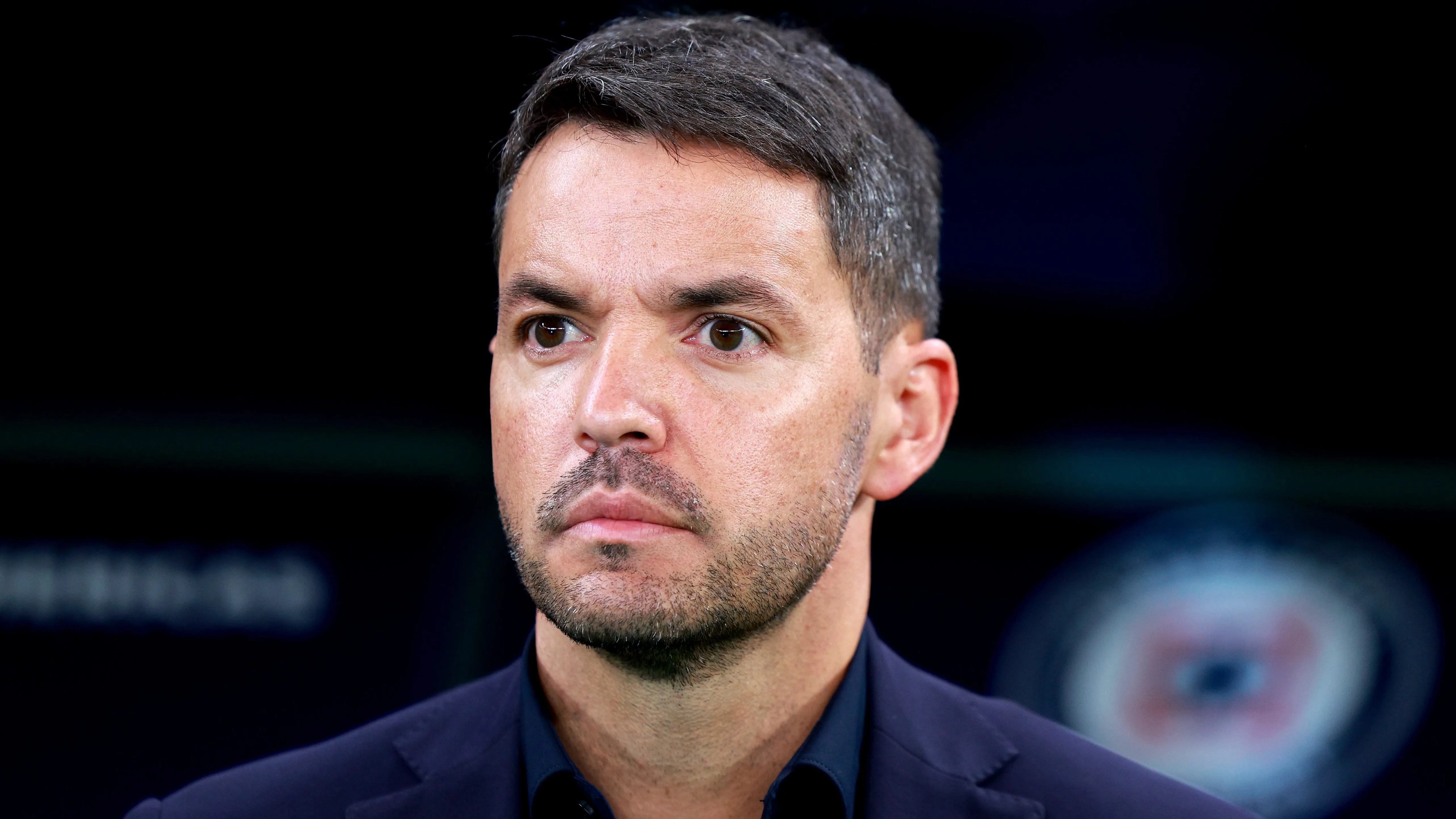 Nicolás Larcamón, golpeado por la goleada.