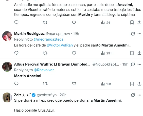 Reacciones de aficionados en redes sociales